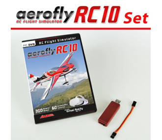 Simulador Aerofly RC10 + interfaz Graupner