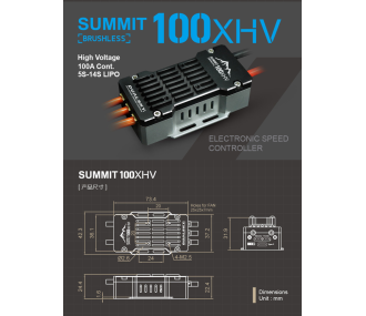 Controllore Dualsky SUMMIT 100XHV. 5-14S Opto 2