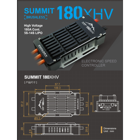 Dualsky Controller SUMMIT 180XHV. 5-14S Opto