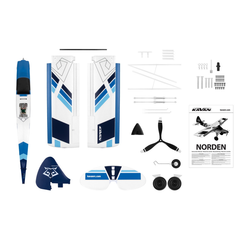 Flugzeug Kavan Norden 1.6m PNP - Blau- FLASH RC