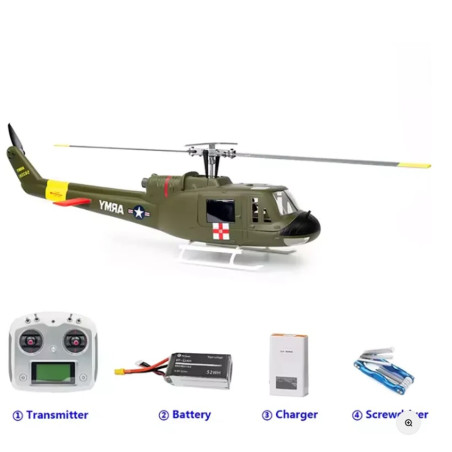 Flywing UH-1 Huey V4 - GPS - Elicottero RC Taglia 450L