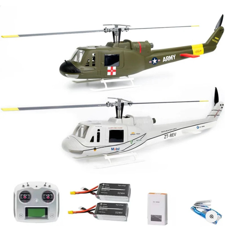 Flywing UH-1 Huey V4 - GPS - RC helicoptère Taille 450L vert