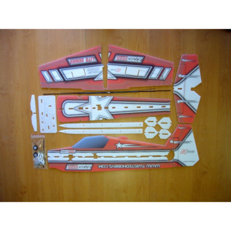 Aircraft RC Factory Crack Laser 'Lite Series' rojo aprox.0.80m- FLASHRC
