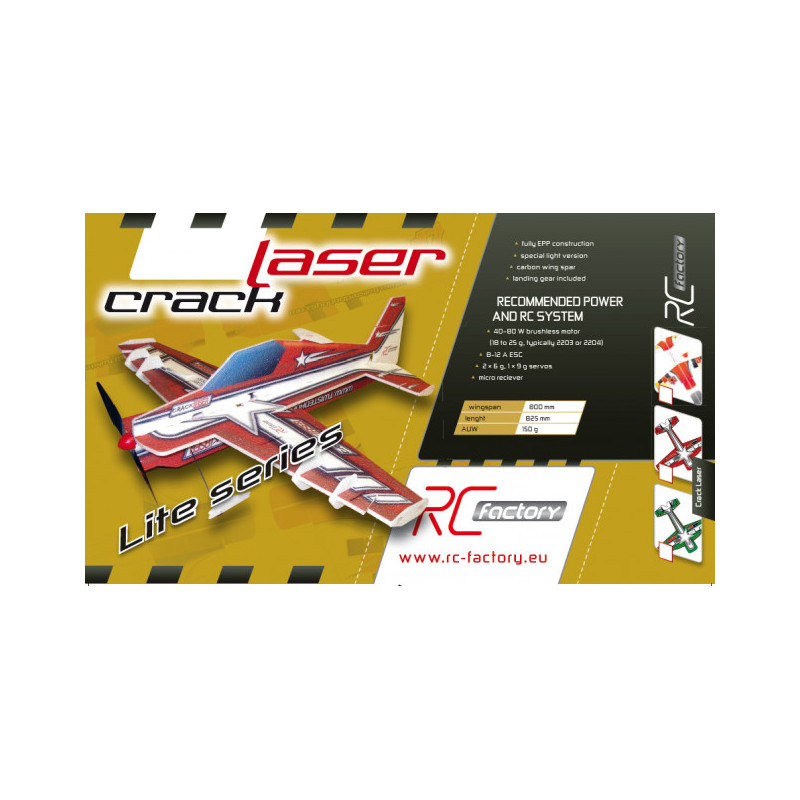 Aircraft RC Factory Crack Laser 'Lite Series' red approx.0.80m- FLASHRC