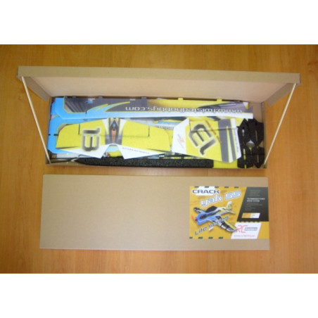 Avion RC Factory Crack Yak 'Lite Series' bleu/jaune env.0.80m - FLASH RC