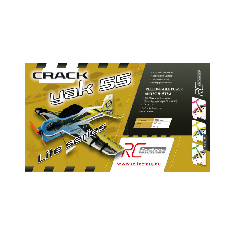RC Plane Factory Crack Yak 'Lite Series' blue/yellow approx.0.80m- FLASHRC