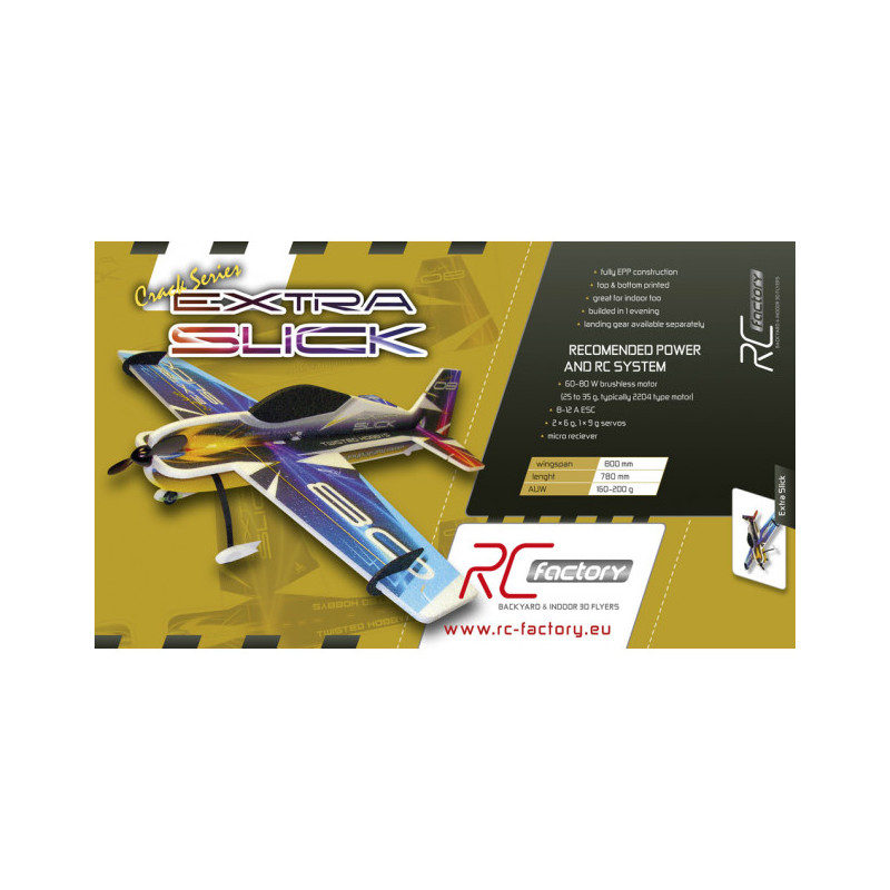 RC Plane Factory Extra Slick 'Backyard Series' approx.0.80m- FLASH RC