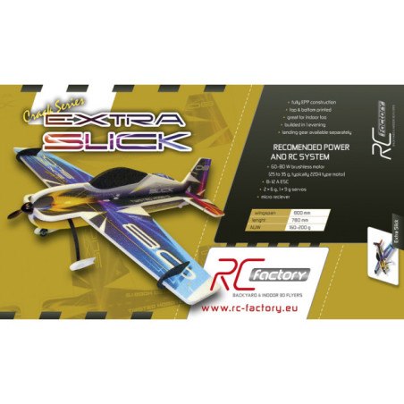 RC Plane Factory Extra Slick 'Backyard Series' aprox.0.80m- FLASH RC