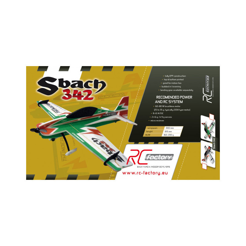 Aereo RC Fabbrica Sbach 342 'Backyard Series' rosso/nero circa 0,80m- FLASH RC