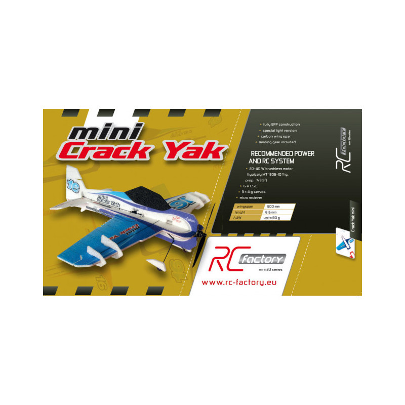 RC-Flugzeug Factory Crack Yak 'Mini Series' blau ca.0.60m- FLASH RC