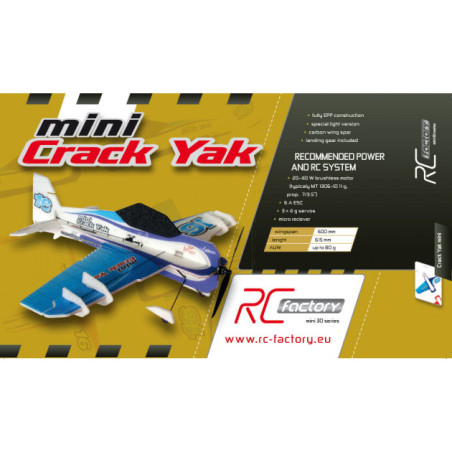 Fabbrica Crack Yak 'Mini Series' blu RC aereo circa 0,60m- FLASH RC