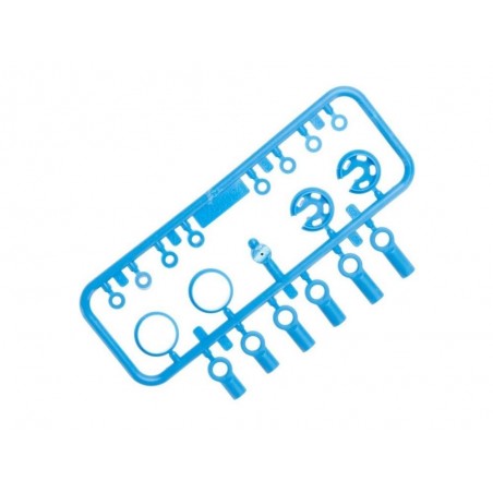 Ricambi per auto RC - AXIAL AX31300 10mm Shock Parts Tree 2 Blue - FLASH RC