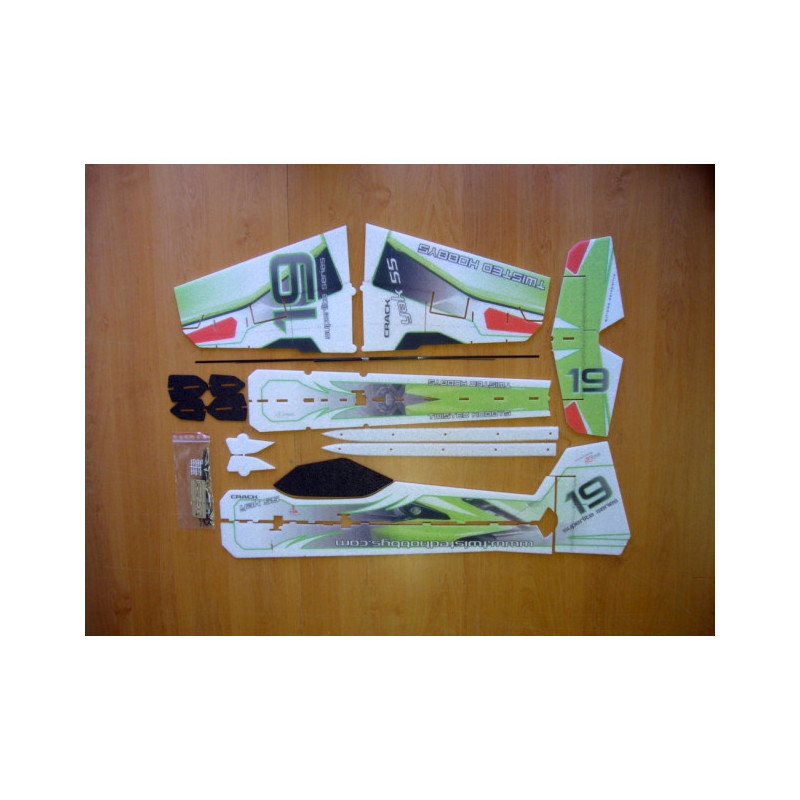Aeromobile RC Factory Crack Yak 'serie SuperLite' verde circa 0,80m- FLASHRC