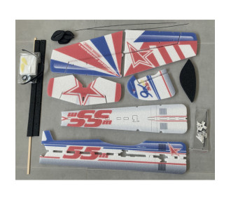Aviones RC Factory Crack Yak 55 'Backyard Series Azul-Rojo aprox.0.80m- FLASH RC 2