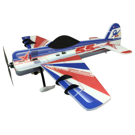 Aeromobili RC Factory Crack Yak 55 'Backyard Series Blue-Red ca.0.80m- FLASH RC