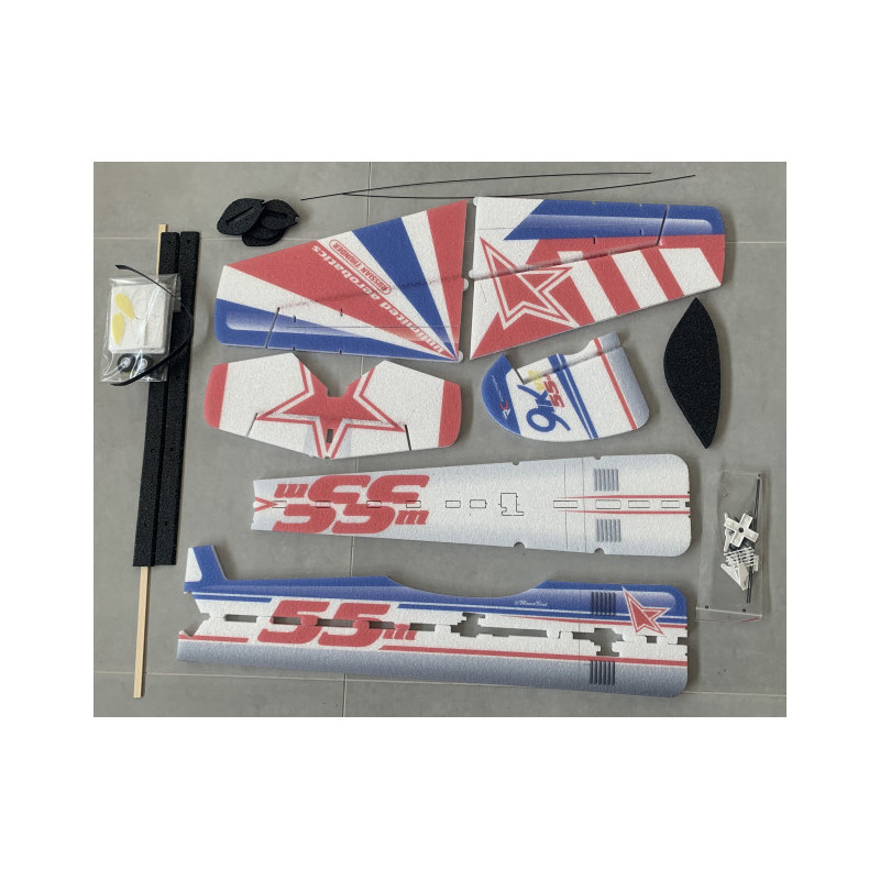 RC Plane Factory Crack Yak 55 'Backyard Series Amarillo aprox.0.80m- FLASH RC