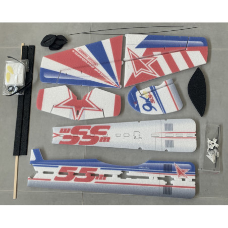 RC Plane Factory Crack Yak 55 'Backyard Series Yellow approx.0.80m- FLASH RC