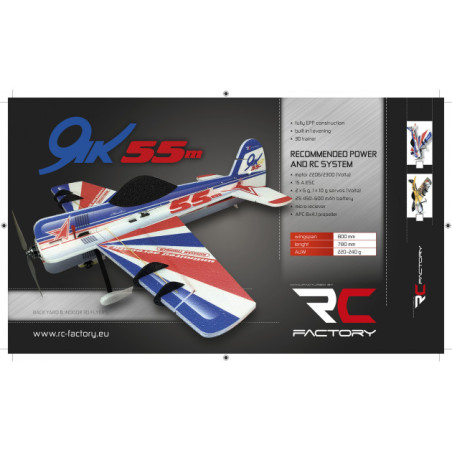Avion RC Factory Crack Yak 55 'Backyard Series Jaune env.0.80m - FLASH RC