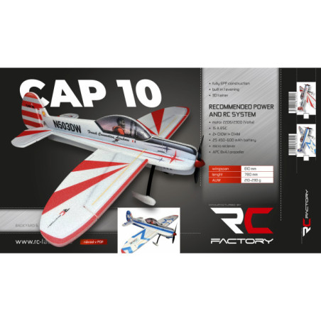 RC-Flugzeug Factory Cap 10 ca. 0.81m- FLASH RC