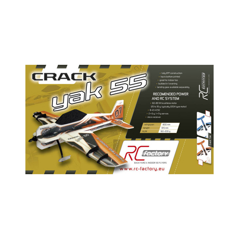 RC Plane Factory Crack Yak 55 'Backyard Series' dorado aprox.0.80m- FLASH RC