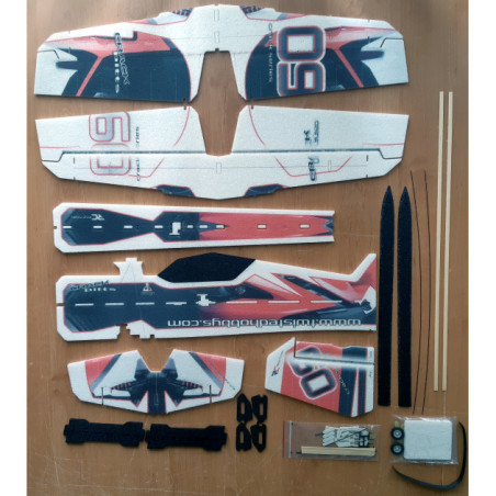 Avion RC Factory Crack Pitts 'Backyard Series' rouge/noir env.0.80m - FLASH RC