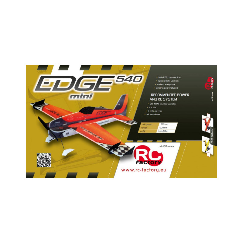 RC Plane Factory Edge 540 'Mini Series' red approx.0.60m- FLASH RC