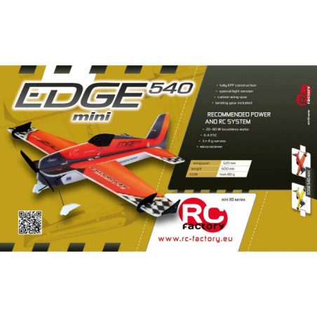 Avión RC Factory Edge 540 'Mini Series' rojo aprox.0.60m- FLASH RC