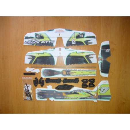 Avion RC Factory Crack Pitts 'Mini Series' orange/jaune env.0.60m - FLASH RC