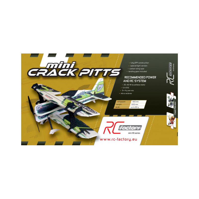 Avion RC Factory Crack Pitts 'Mini Series' orange/jaune env.0.60m - FLASH RC