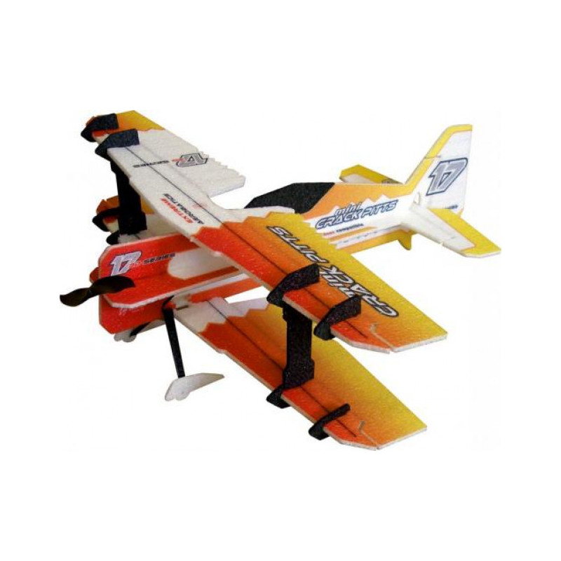 Avion RC Factory Crack Pitts 'Mini Series' orange/jaune env.0.60m - FLASH RC