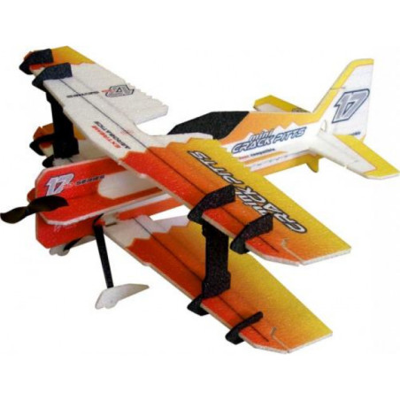 Factory Crack Pitts 'Mini Series' orange/yellow RC plane approx.0.60m- FLASH RC