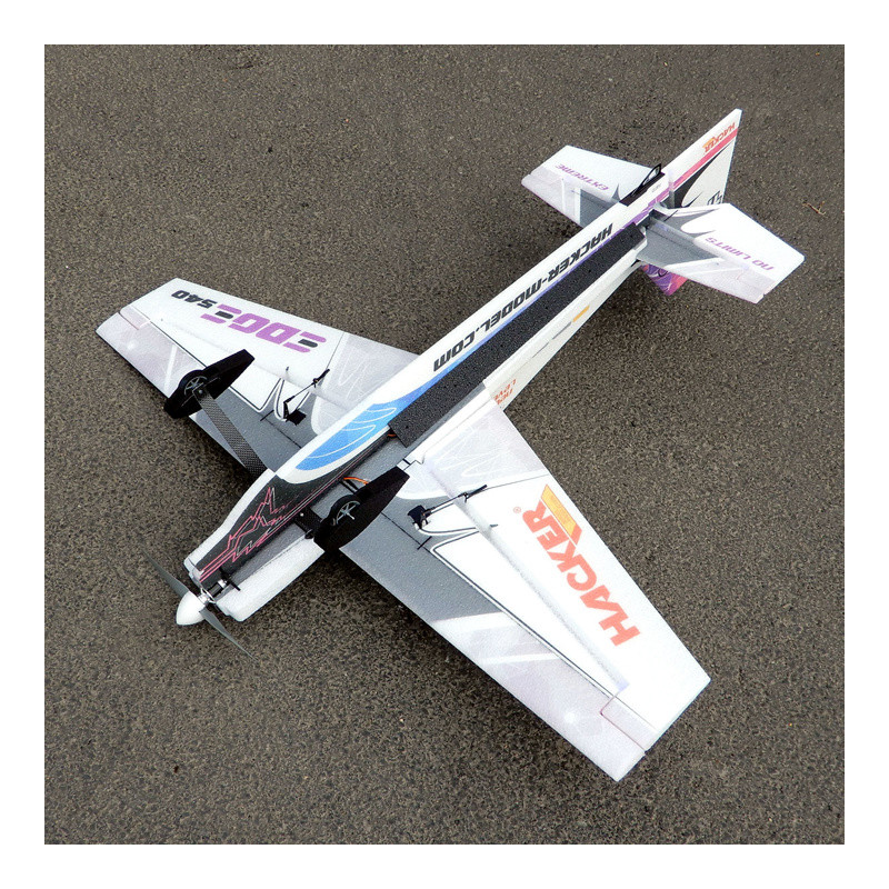 Flugzeug Hacker Modell Edge 540 Race Violett ARF ca.1.20m- FLASH RC