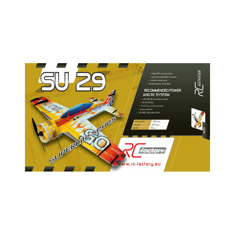 Fabbrica di aeromobili RC SU-29 russo 'serie SuperLite' circa 0,84m- FLASHRC