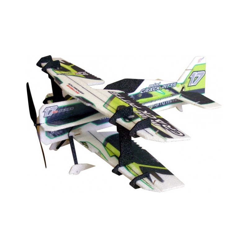 RC Plane Factory Crack Pitts 'Mini Series' green/black approx.0.60m- FLASH RC