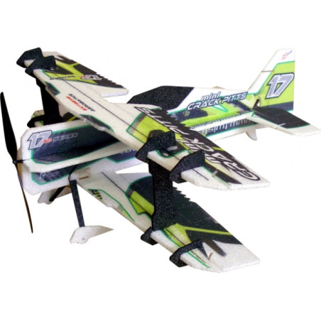 Avion RC Factory Crack Pitts 'Mini Series' vert/noir env.0.60m - FLASH RC