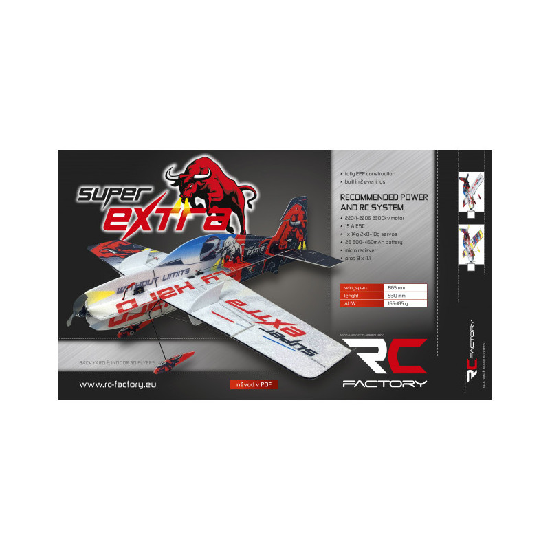 Avión RC Factory Super Extra Bull 'Superlite Series' aprox.0.86m- FLASH RC