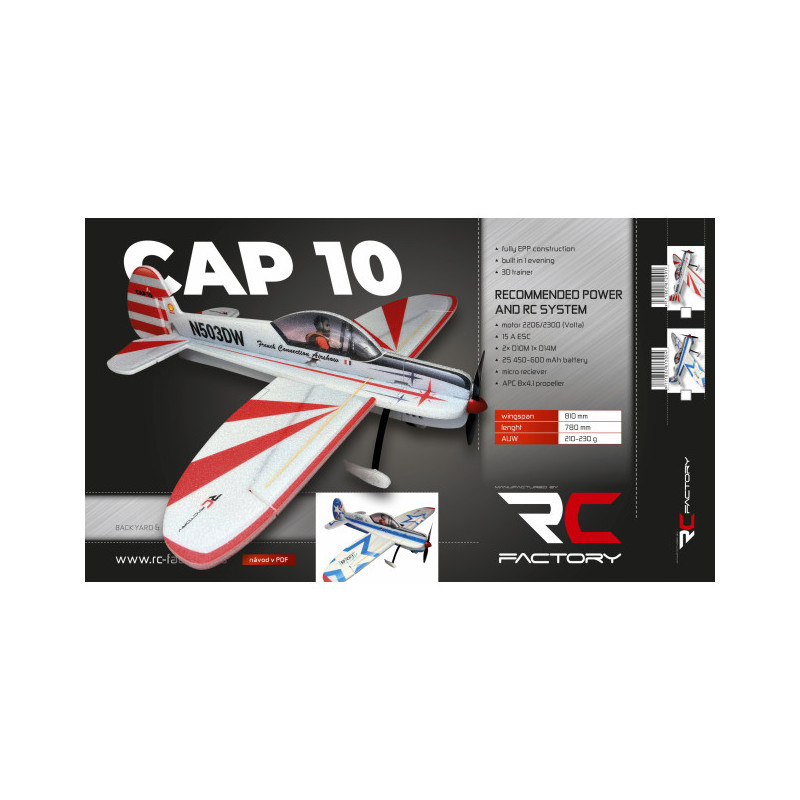 Avion RC Factory  Cap 10 env. 0,81m - FLASH RC