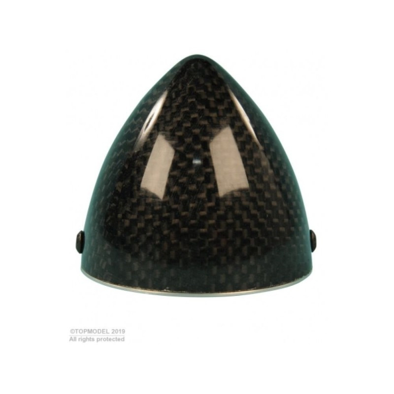 Cône Carbone avec flasque Alu - CONE CARBONE Ø50mm AVEC FLASQUE ALU - FLASH RC