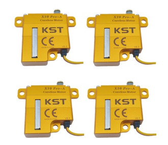 Pack 4 x KST X10 PRO-A Flügelservo ( 25g, 11,5kg.cm, 0,10/60°)