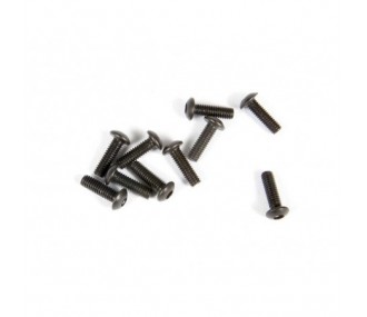 Ricambi per auto RC - AXIAL AX31373 Presa esagonale a testa di bottone nera M2.6x8mm (10) - FLASH RC