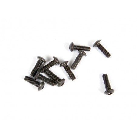 Piezas de repuesto para coches RC - AXIAL AX31373 Cabeza de botón hexagonal negro M2.6x8mm (10) - FLASH RC