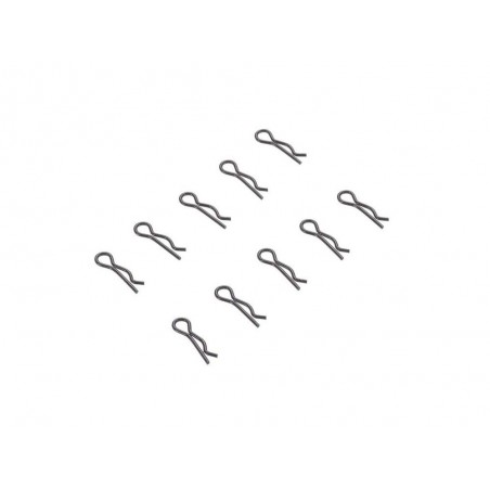 RC Car Parts - AXIAL AX31374 3mm Body Clip Black (10) - FLASH RC