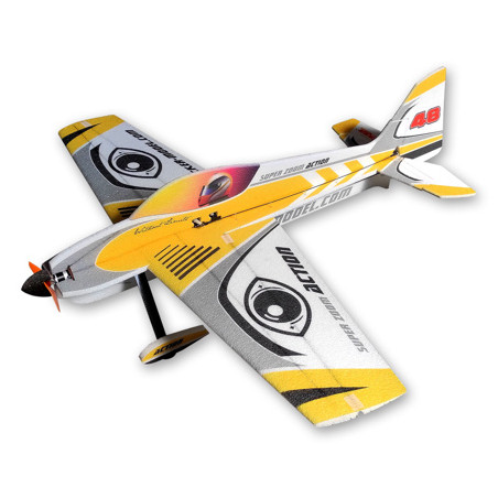 Avion Hacker model Super Zoom Action Jaune ARF env.1.00m - FLASH RC