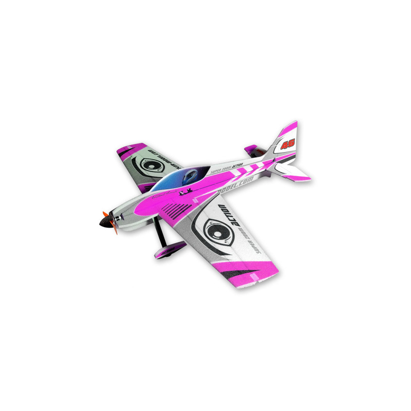 Avión Hacker modelo Super Zoom Acción Rosa ARF aprox.1.00m- FLASH RC