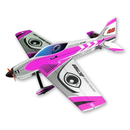Avión Hacker modelo Super Zoom Acción Rosa ARF aprox.1.00m- FLASH RC