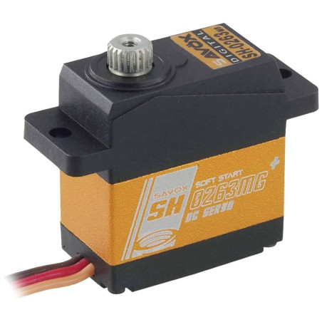 Servo numérique micro Savox SH-0263MG+ (25g, 2.2kg.cm, 0.10s/60°) - FLASH RC
