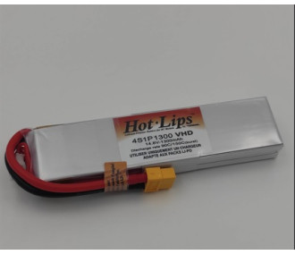 Batteries de propulsion avions RC - PACK LiPo HOT LIPS VHD 14,8V 1300mAh 4S1P XT60 - FLASH RC