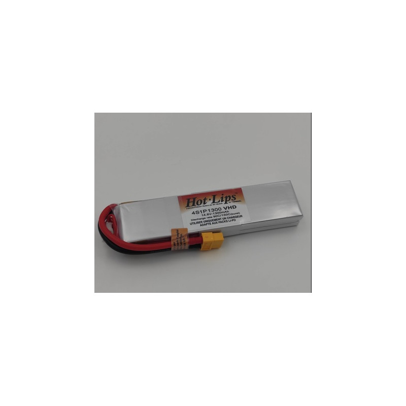 Batterie per propulsione aeronautica RC - PACK LiPo HOT LIPS VHD 14,8V 1300mAh 4S1P XT60 - FLASH RC