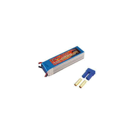 Batteries de propulsion avions RC - Batterie Gens ace lipo 4S 14.8V 5000mAh 45C EC5 - FLASH RC