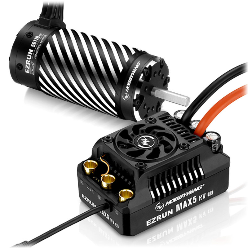 Combo 1/5 Hobbywing Ezrun Max5 HV + Motor 56118D 800KV